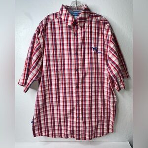 Vintage Roca Wear Authentic Denim Co.‎ Button Up Shirt Size 1X Plaid Hip Hop